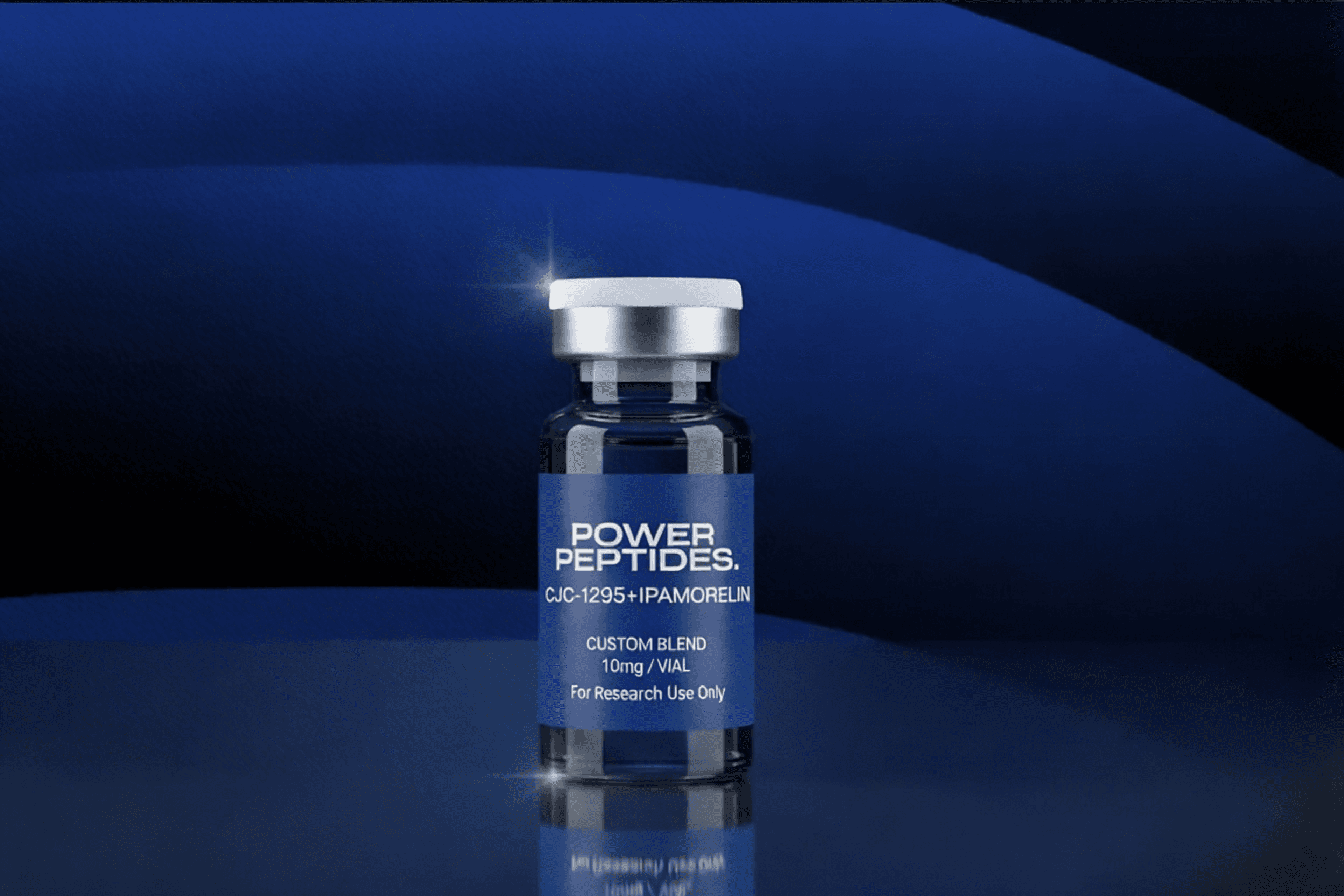 CJC-1295 + Ipamorelin research peptide vial